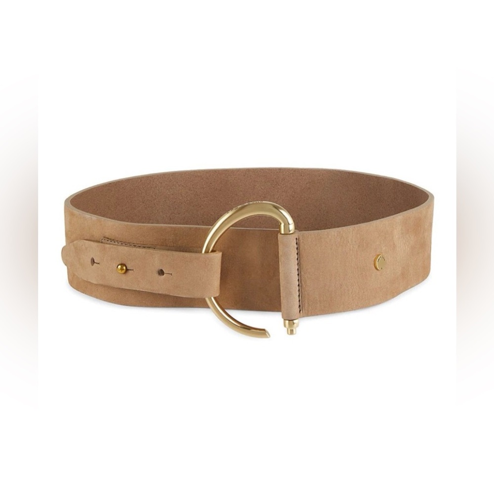 rag & bone Clark Tan Suede Leather Waist Belt - Picture 3 of 14